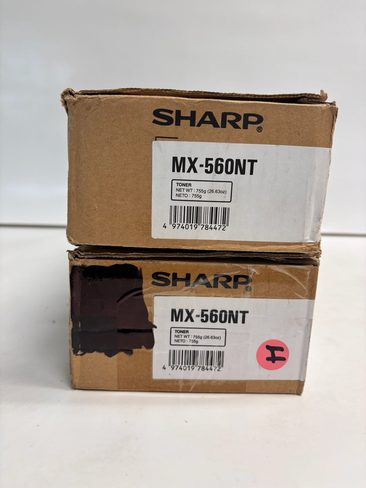 2 Genuine Sharp MX-M2630, MX-M3070 Black High Yield Toners MX-560NT (Bad Box)