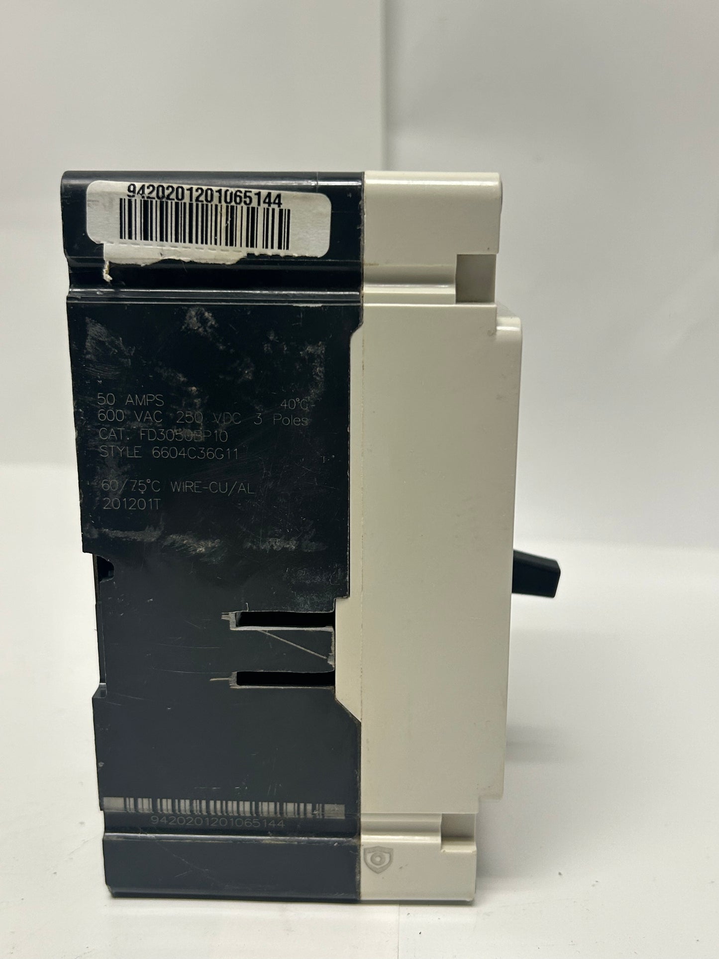 EATON FD3050BP10 Industrial Circuit Breaker 3Poles 50A 600 Vac 250 Vdc FD35K