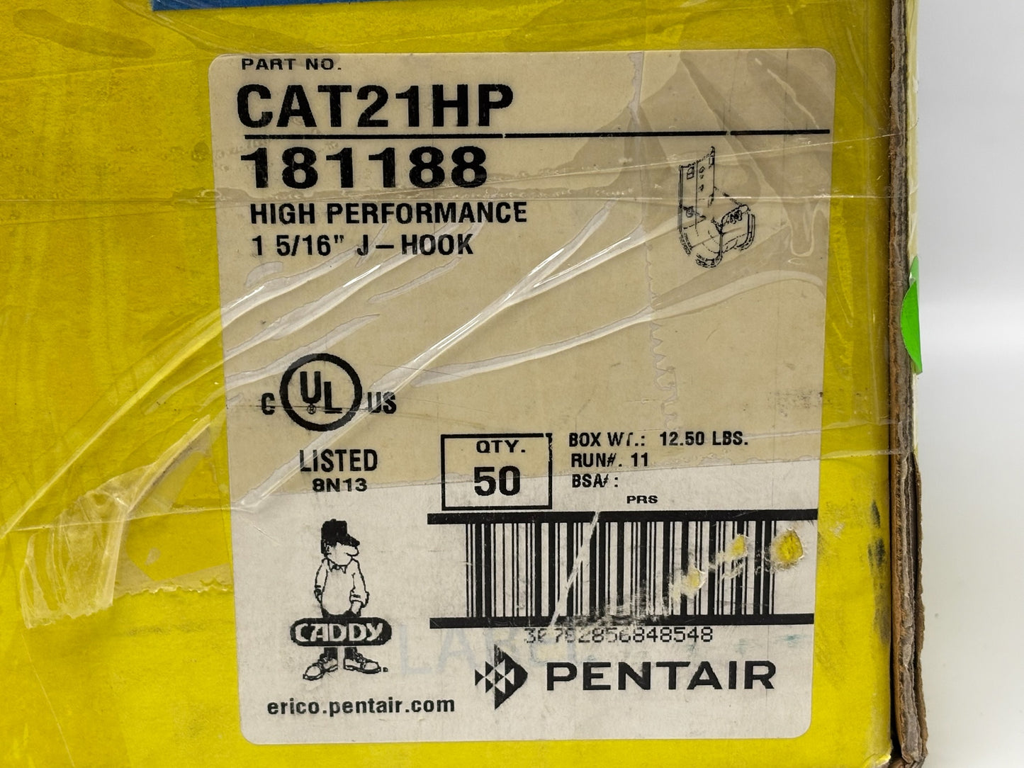 85PK nVent CADDY CAT21HP J‑Hook — High‑Performance Cable Support J‑Hook, 1‑5/16″