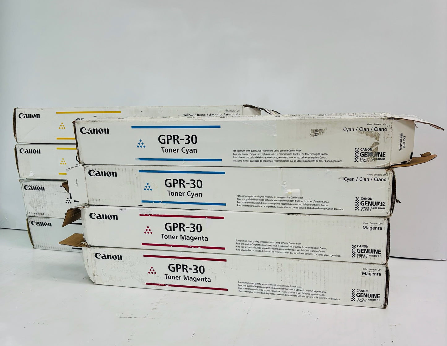 8 Open OEM Canon iR ADV. C5045,C5051 Cyan,Magenta,Yellow & Black Toner GPR-30