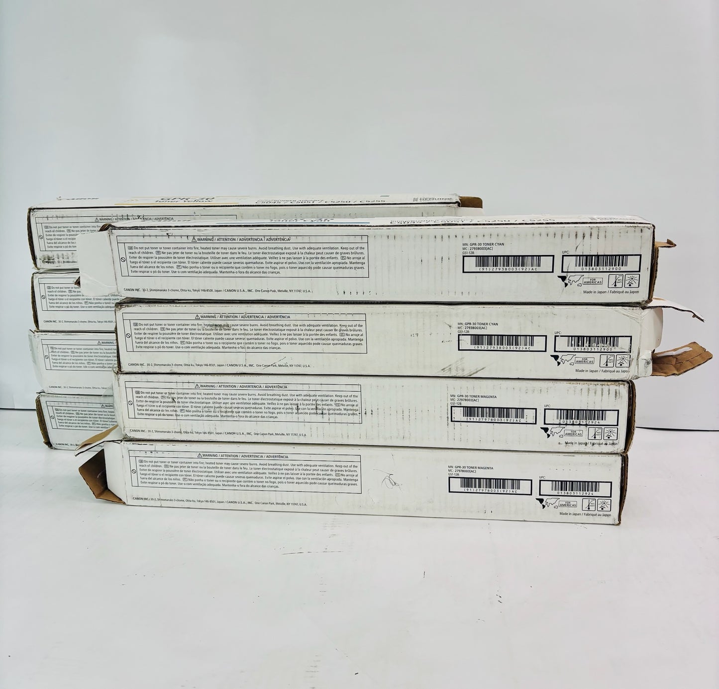 8 Open OEM Canon iR ADV. C5045,C5051 Cyan,Magenta,Yellow & Black Toner GPR-30