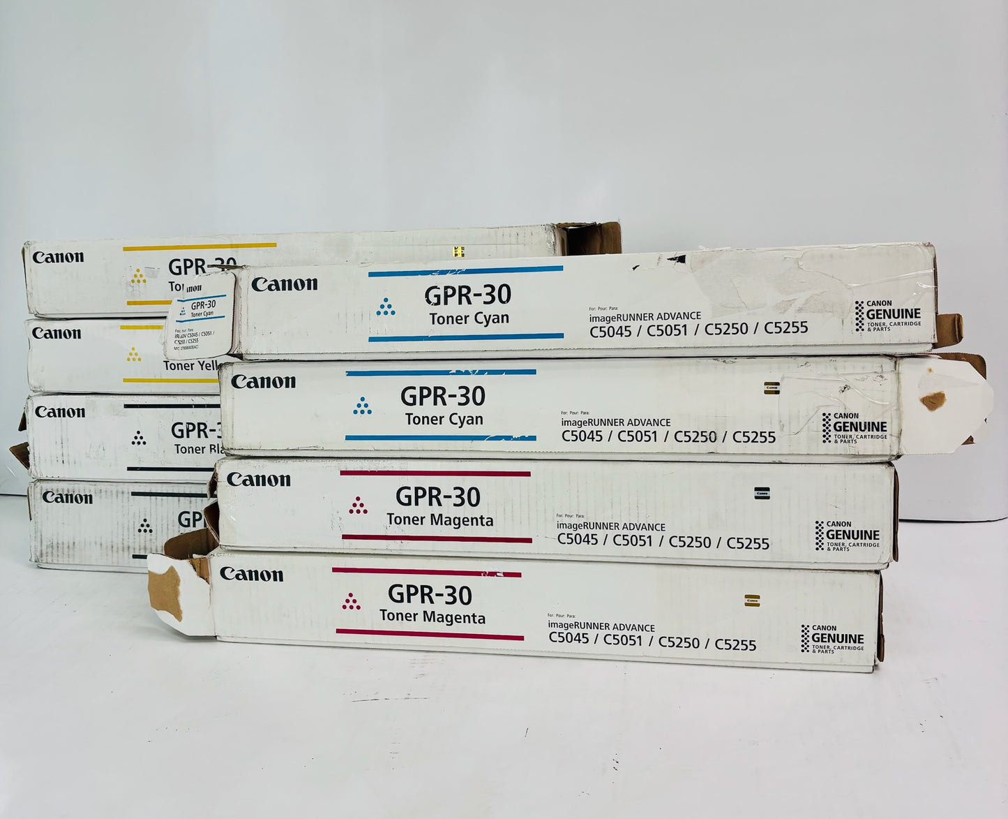 8 Open OEM Canon iR ADV. C5045,C5051 Cyan,Magenta,Yellow & Black Toner GPR-30