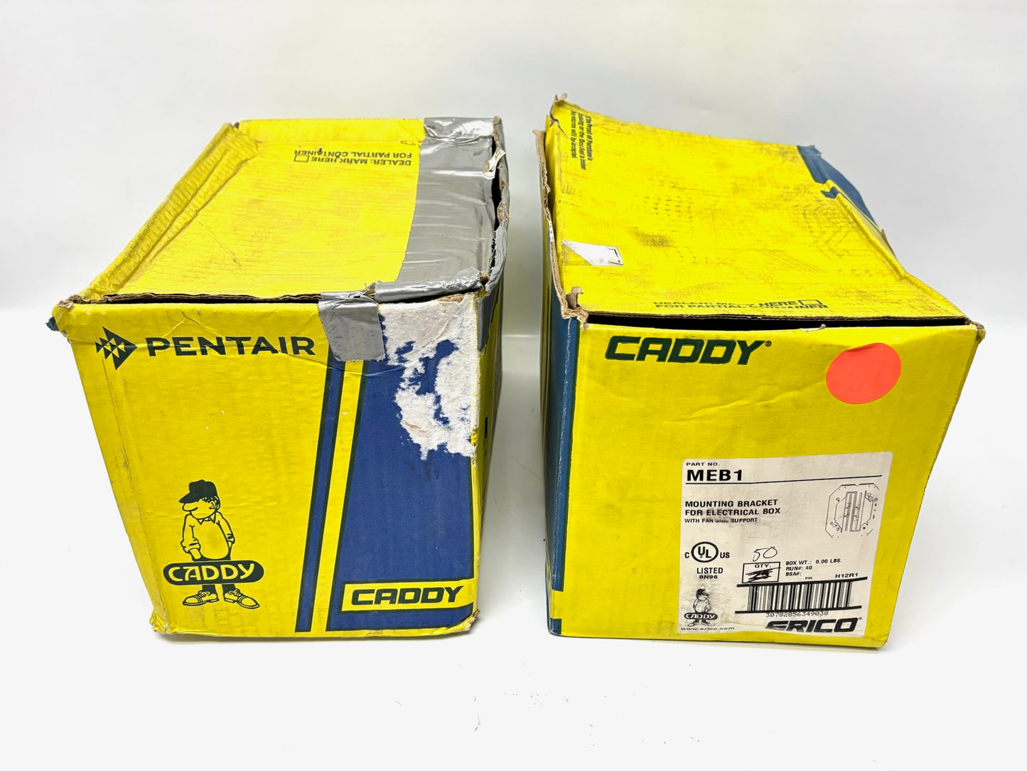 100PK nVent CADDY MEB1 Mounting Bracket for 4″/4‑11/16″ Electrical Boxes, Steel