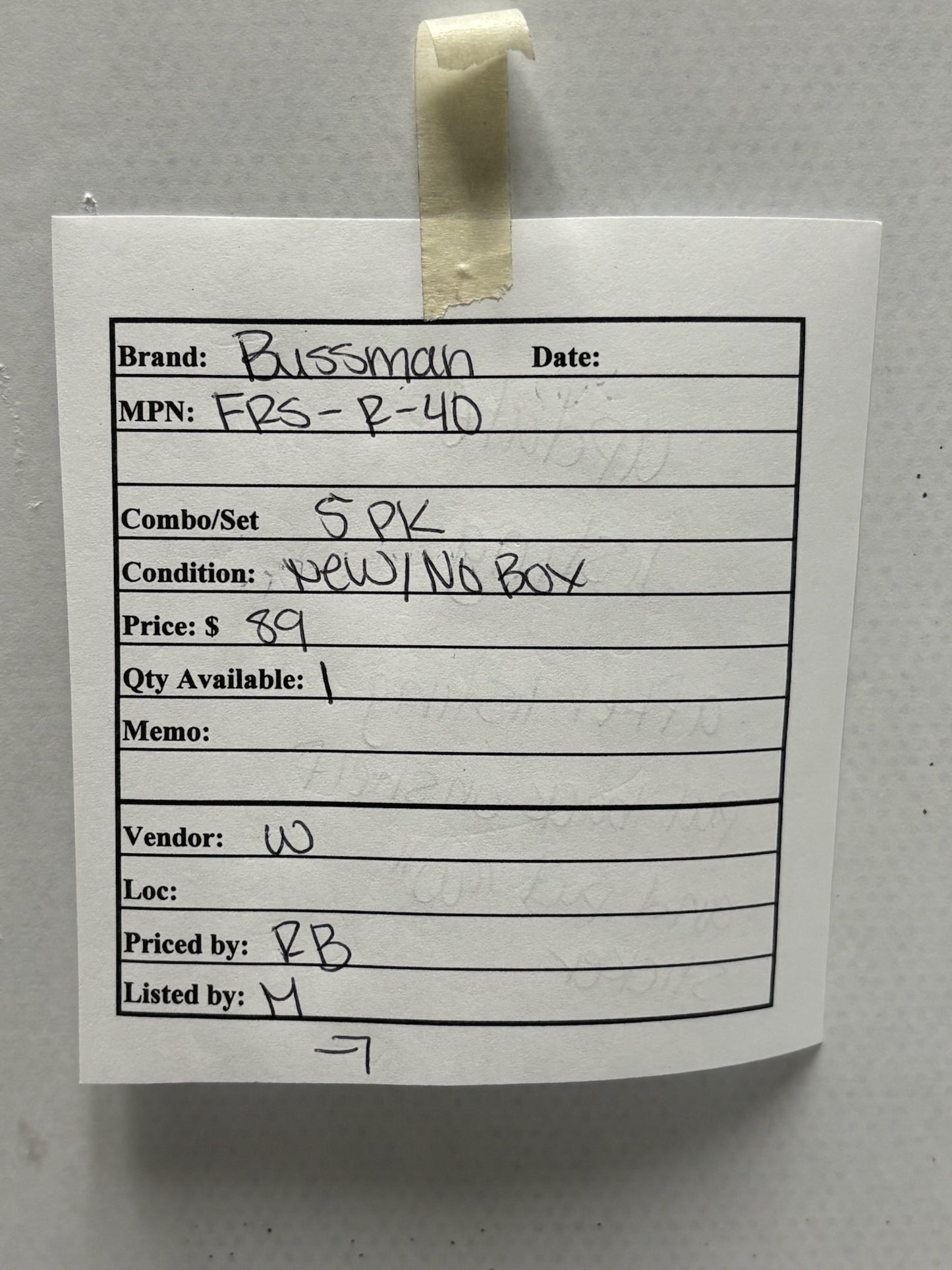 5PK Bussmann FRS-R-40 Class RK5 Dual-Element Time-Delay Fuse, 40 A