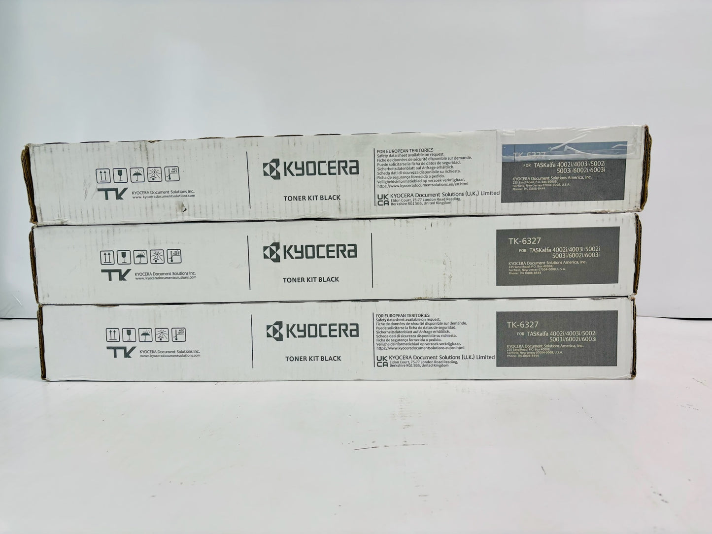 3 Genuine Kyocera TASKalfa 4002i, 5002i, 6002i Black Toner TK-6327