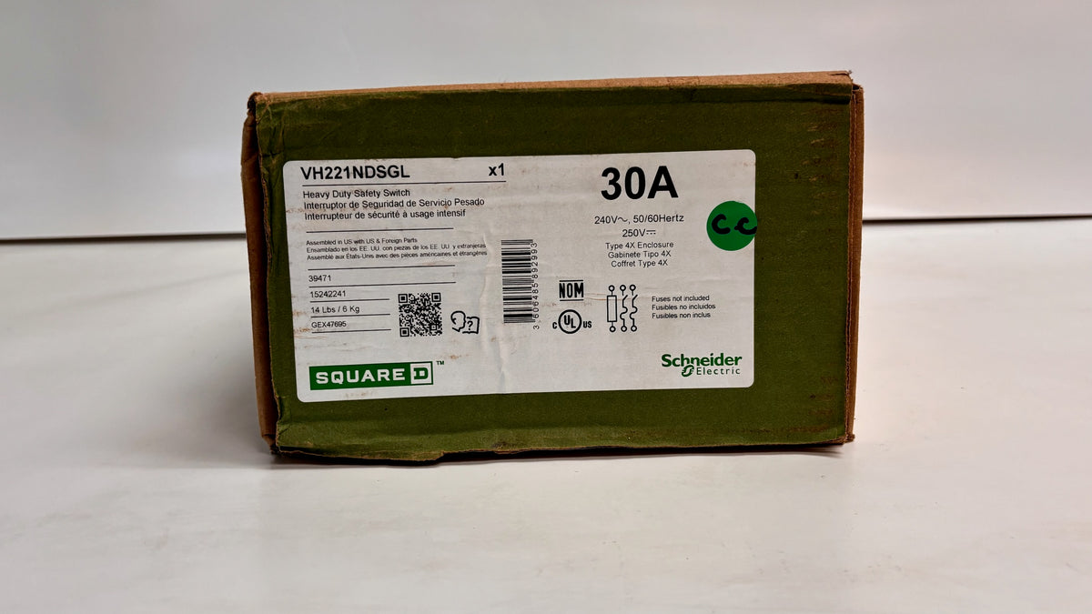 Square D VH221NDSGL 30A Stainless Steel Heavy-Duty Fusible Safety Switch