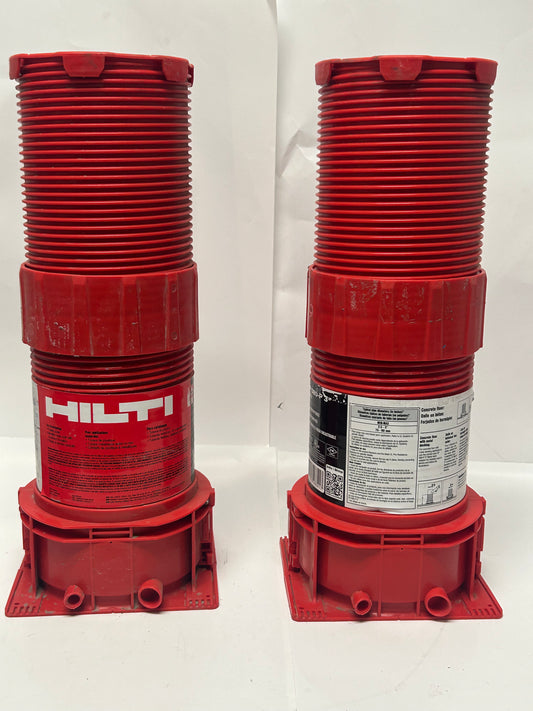 (Lot of 2) HILTI CP 680-P 3in Cast-In Firestop Device with Extension Tube 14in Tall