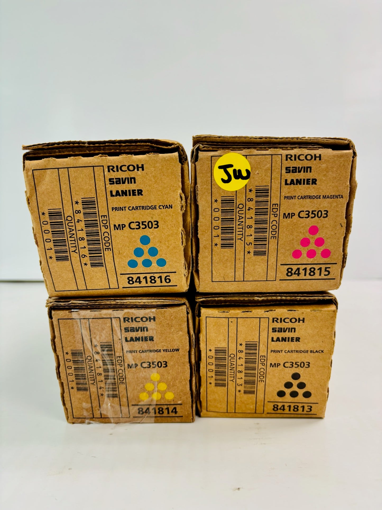 4 Genuine Ricoh MPC3503,C3003 CMYK Toner 841813, 841814, 841815, 841816