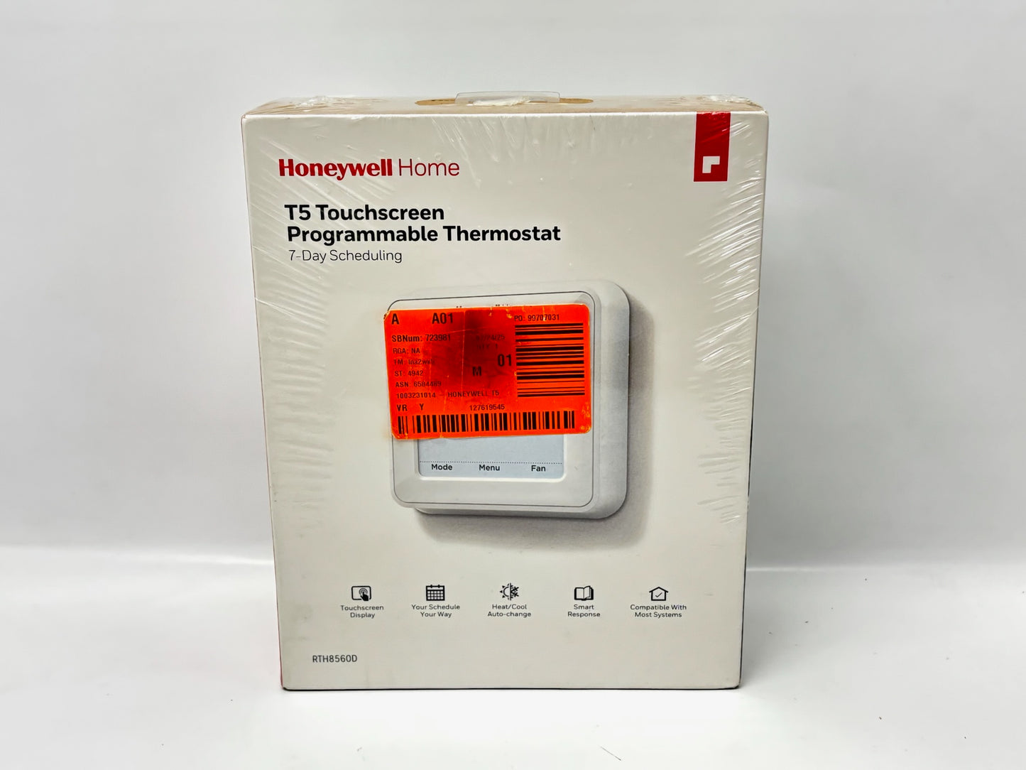 Honeywell T5 (RTH8560D) 7-Day Programmable Touchscreen Thermostat