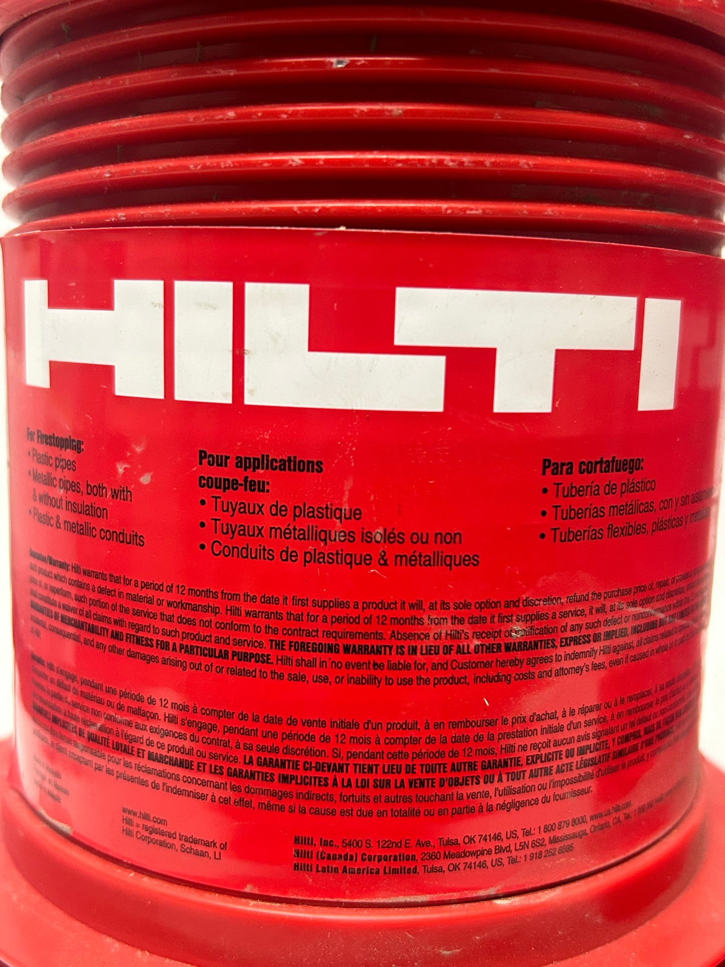 (Lot of 2) HILTI CP 680-P 3in Cast-In Firestop Device with Extension Tube 14in Tall