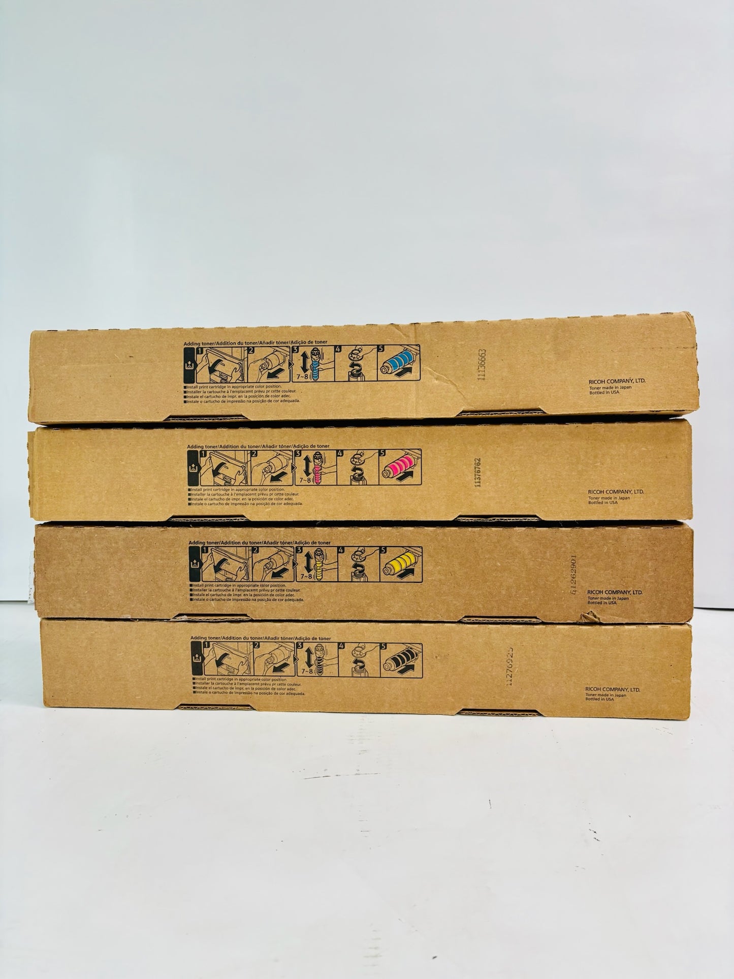 4 Genuine Ricoh MPC3503,C3003 CMYK Toner 841813, 841814, 841815, 841816