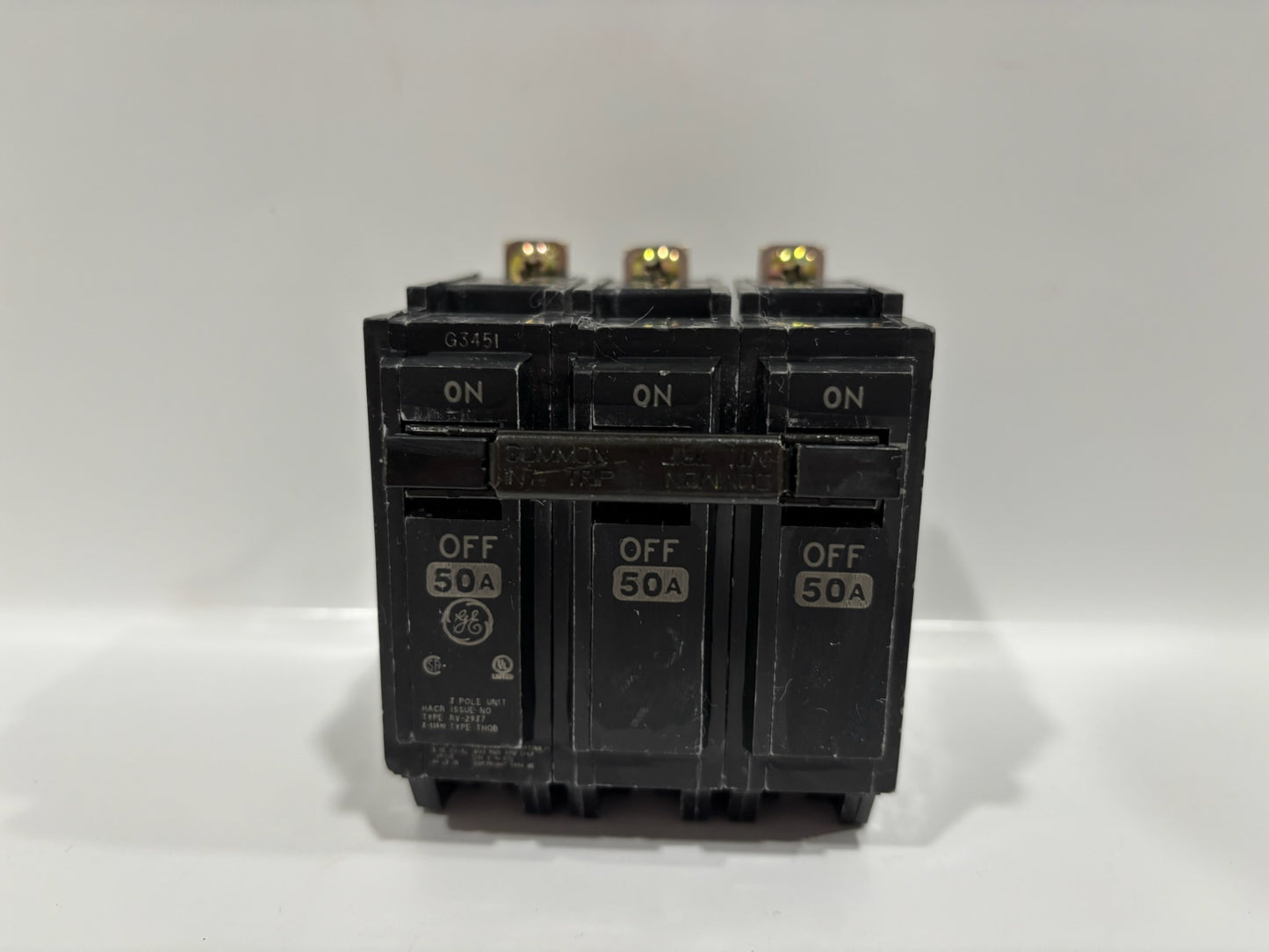 New GE Consumer & Industrials 50 AMP 3 Pole Circuit Breaker THQB32050