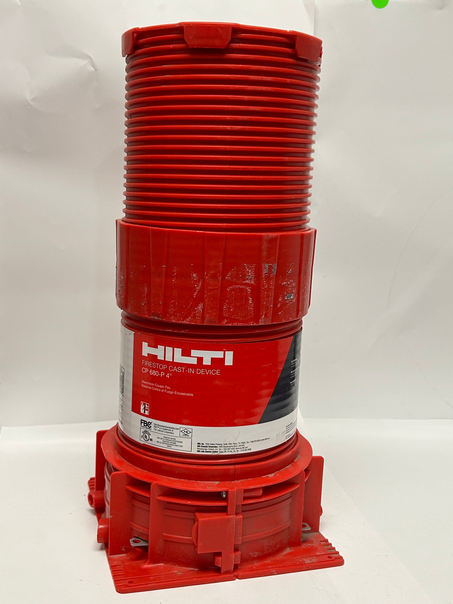 HILTI CP 680-P 4" Cast-In Firestop Device with Extension Tube 14in Tall