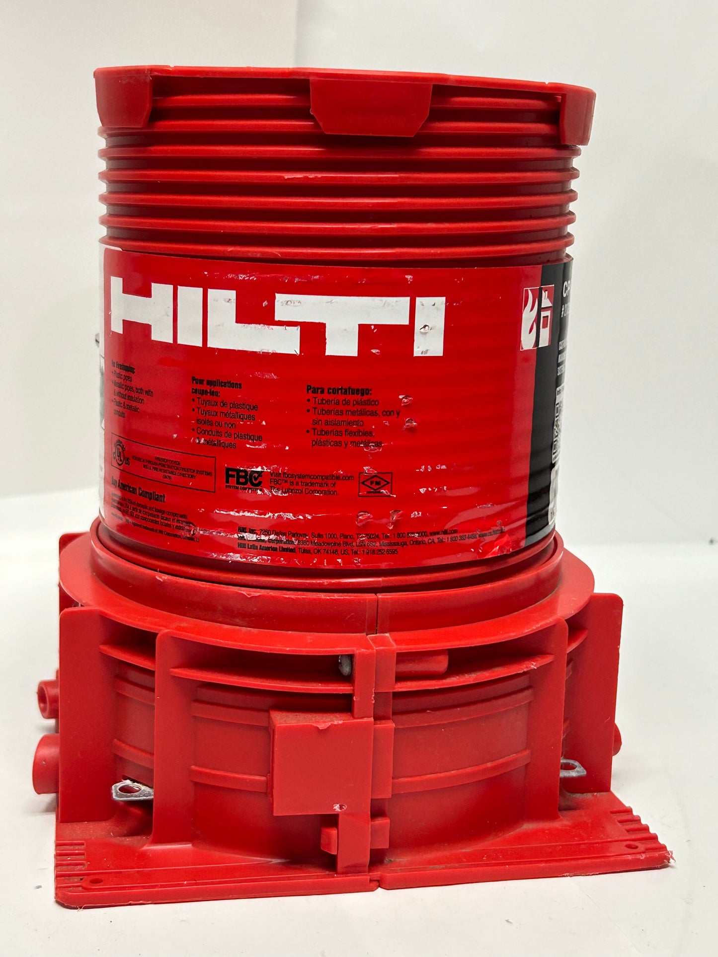 Lot of (2) HILTI CP 680-P 4" Cast-In Firestop Device 8 " Tall