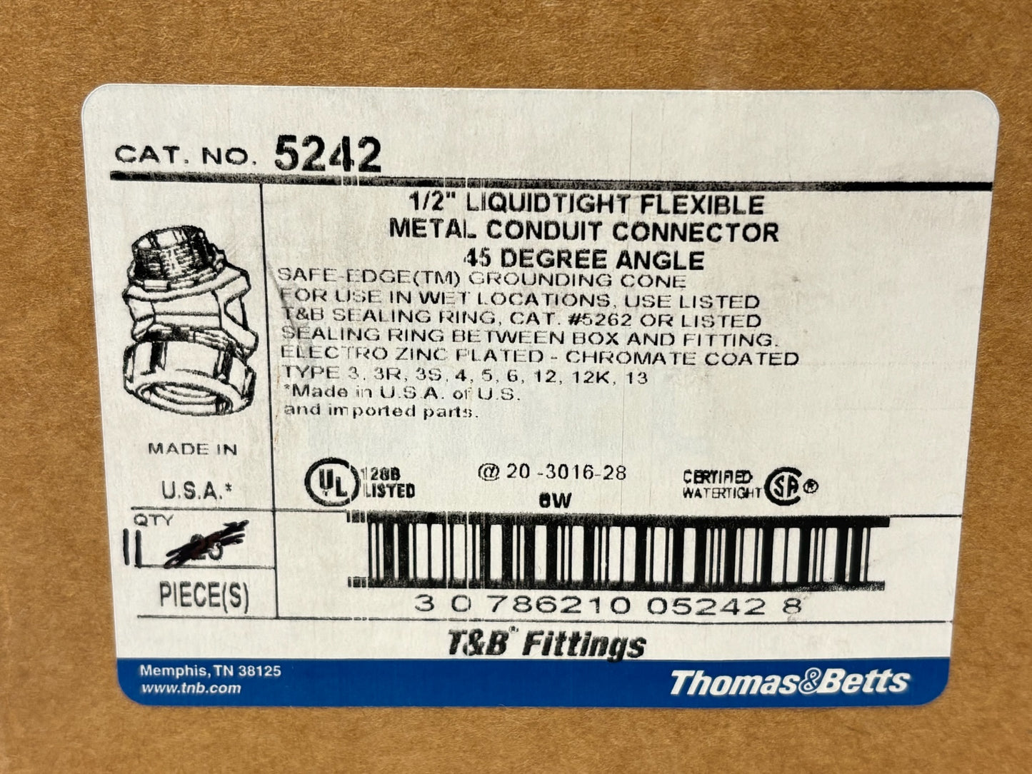 11PK Thomas & Betts 5242 Liquidtight Connector