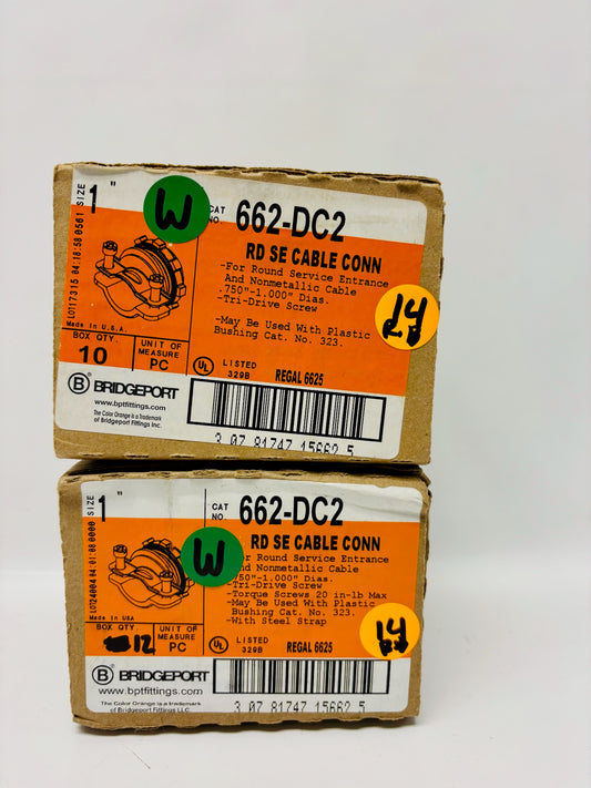 27 Pc Bridgeport 662-DC2 1-Inch Two-Screw Zinc Conduit Strap Connector