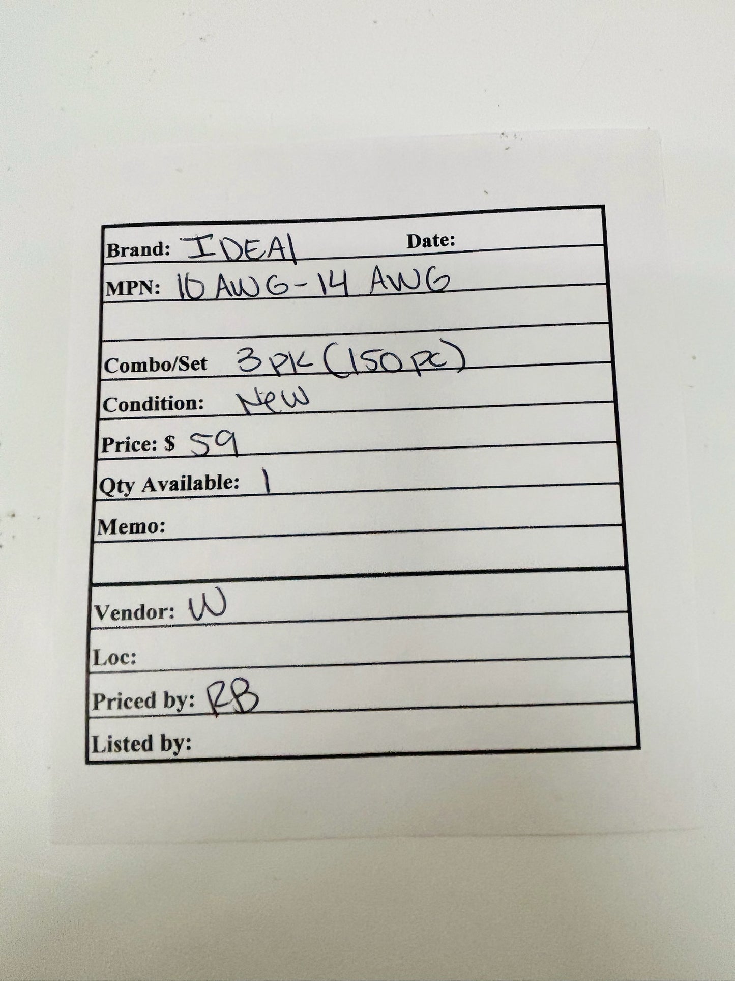 150 Pc Ideal 3-Port In-Sure Connector for 10 AWG to 14 AWG Wires