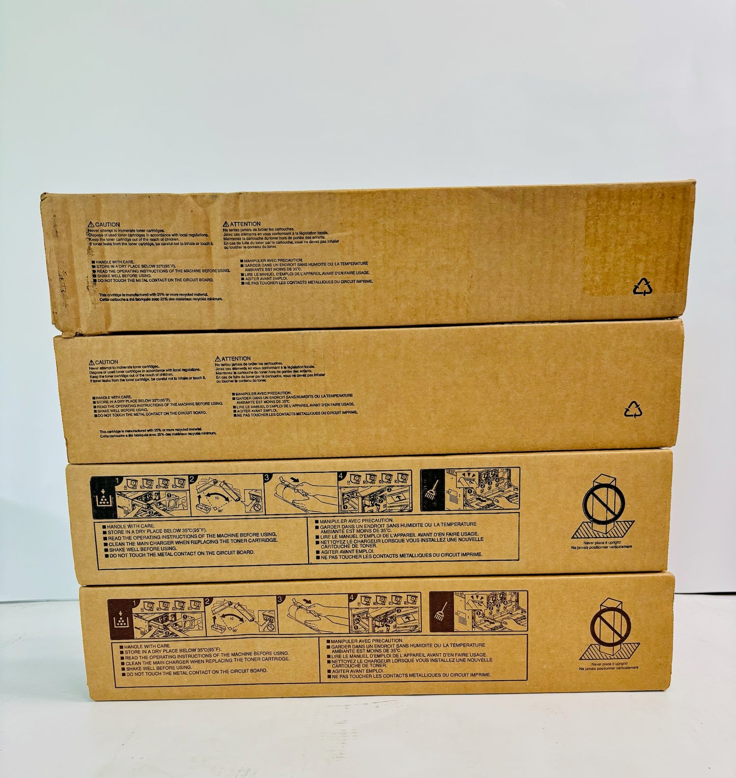 4 OEM Toshiba e-STUDIO 2505AC,3005AC Magenta, Yellow & Black Toner T-FC505U-MMYK