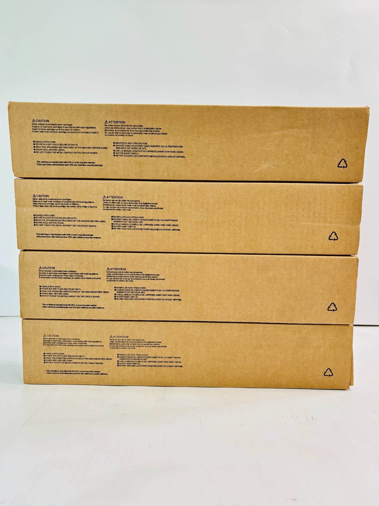 4 Genuine Toshiba 2515AC, 3015AC Cyan, Magenta, Yellow & Black Toner T-FC415U CMYK