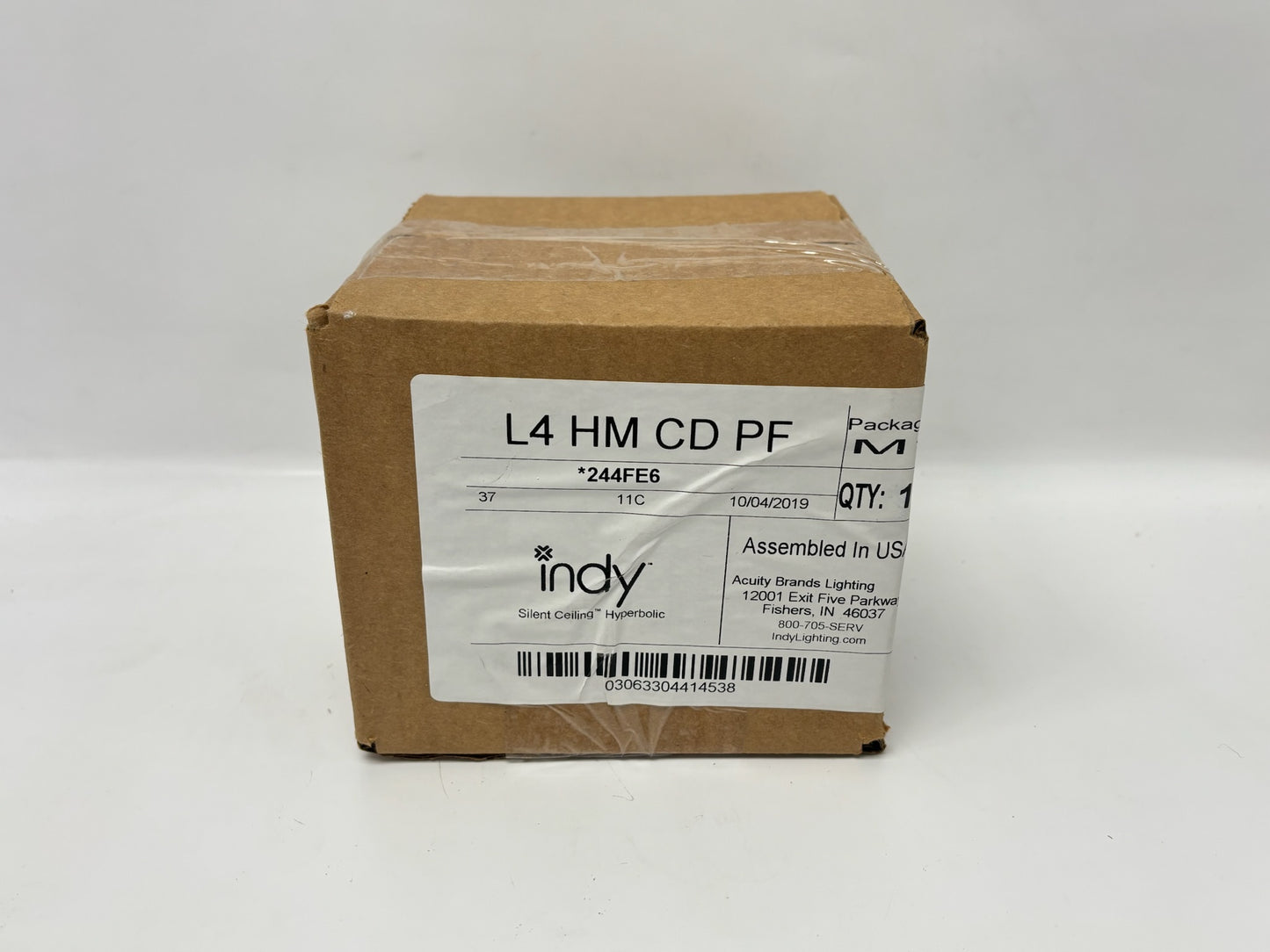 Indy L4-HM-CD-PF Hyperbolic Medium Reflector Trim, Clear Diffuse, White Flange