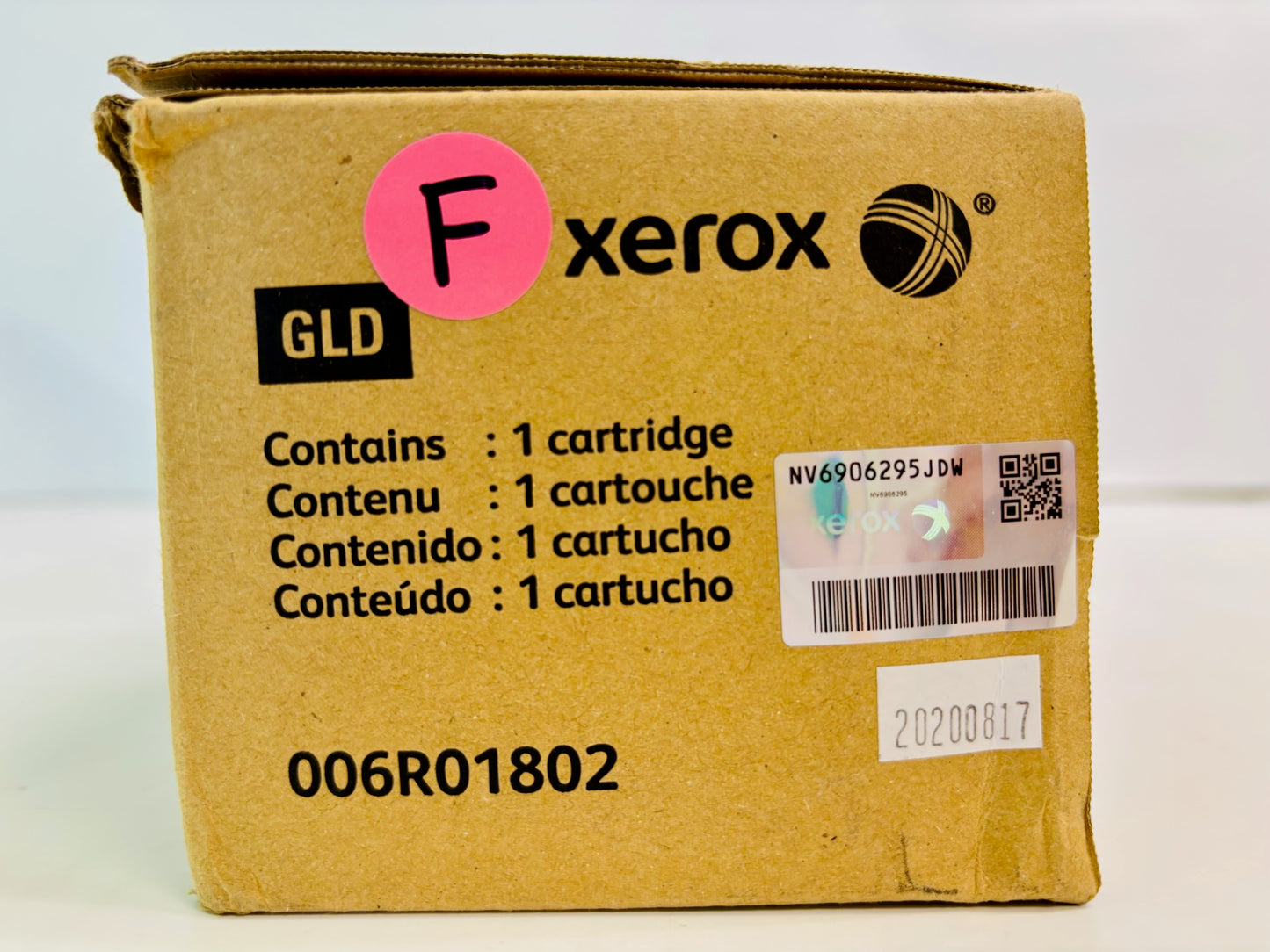 Genuine Xerox Primelink XC9065, XC9070 Gold Toner 006R01802