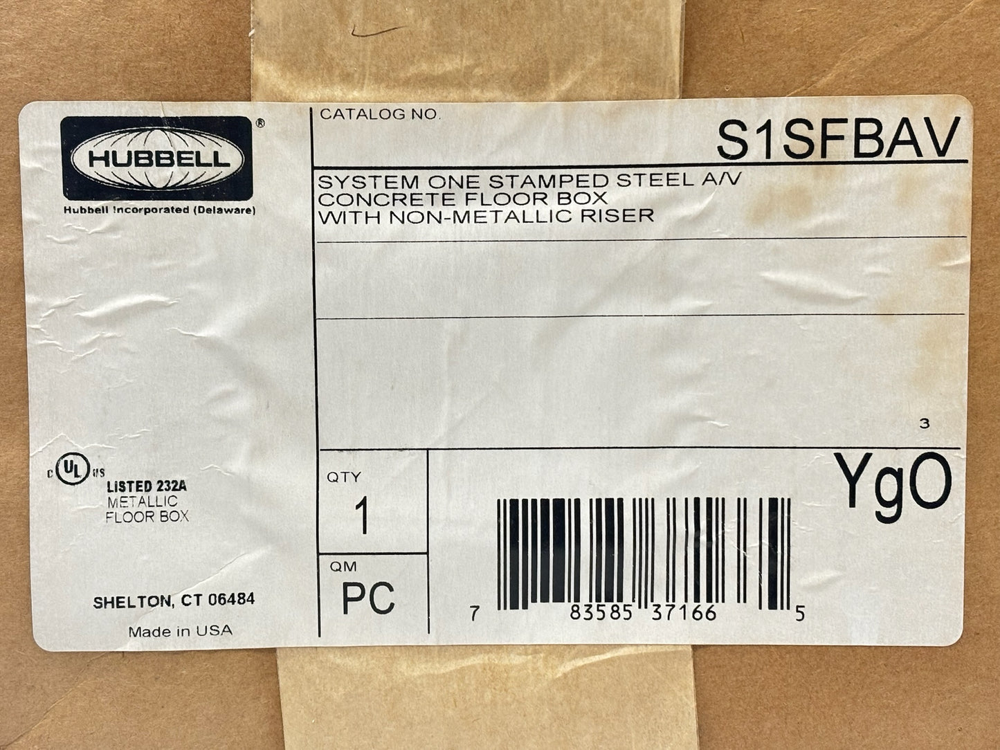 Hubbell S1SFBAV SystemOne Round Flush Floor Box