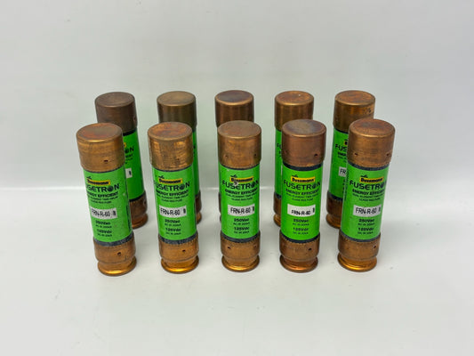 10PK Bussmann FRN-R-60 Class RK5 60 A Dual-Element Time-Delay Fuse