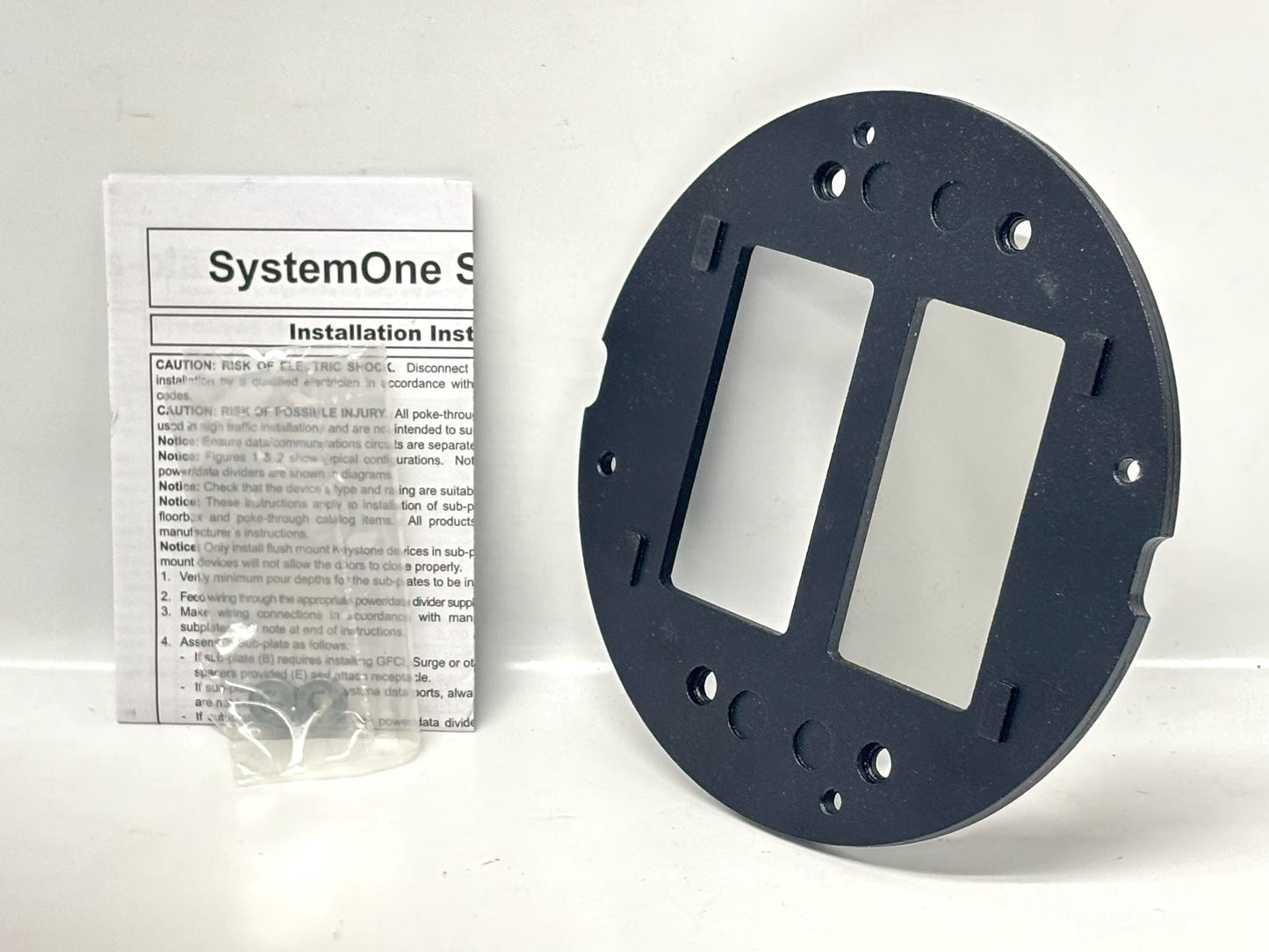 2PK Hubbell S1SP Dual StyleLine®/Decorator Sub-Plate — Floor Box Insert