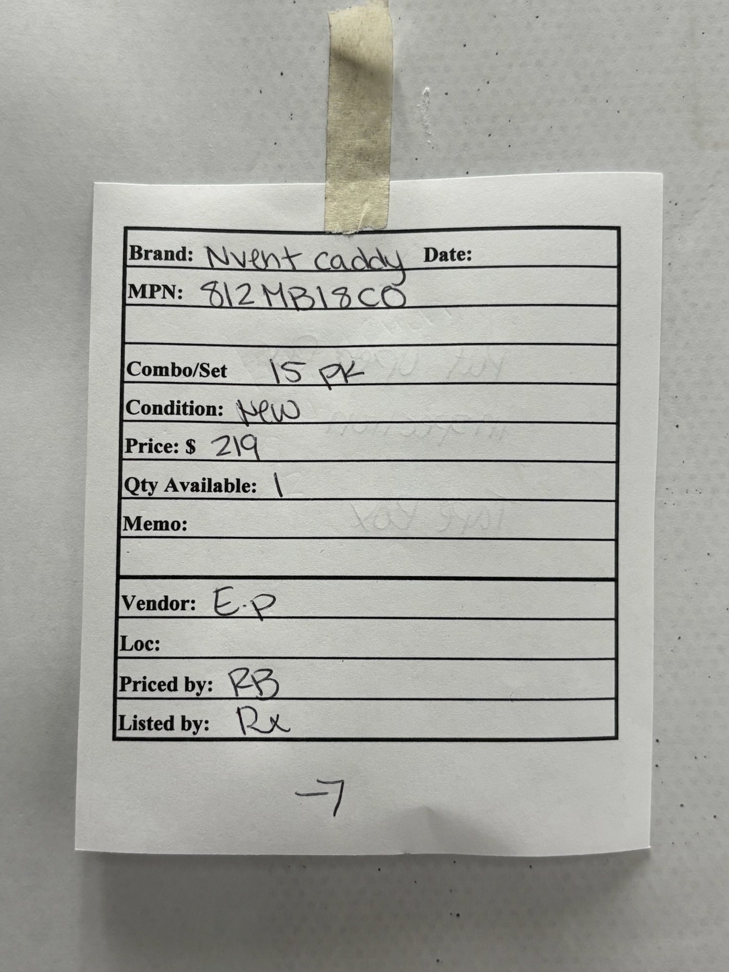 15 Pk nVent Caddy 812MB18C0 Box Hanger for 1/2 & 3/4 in Conduit
