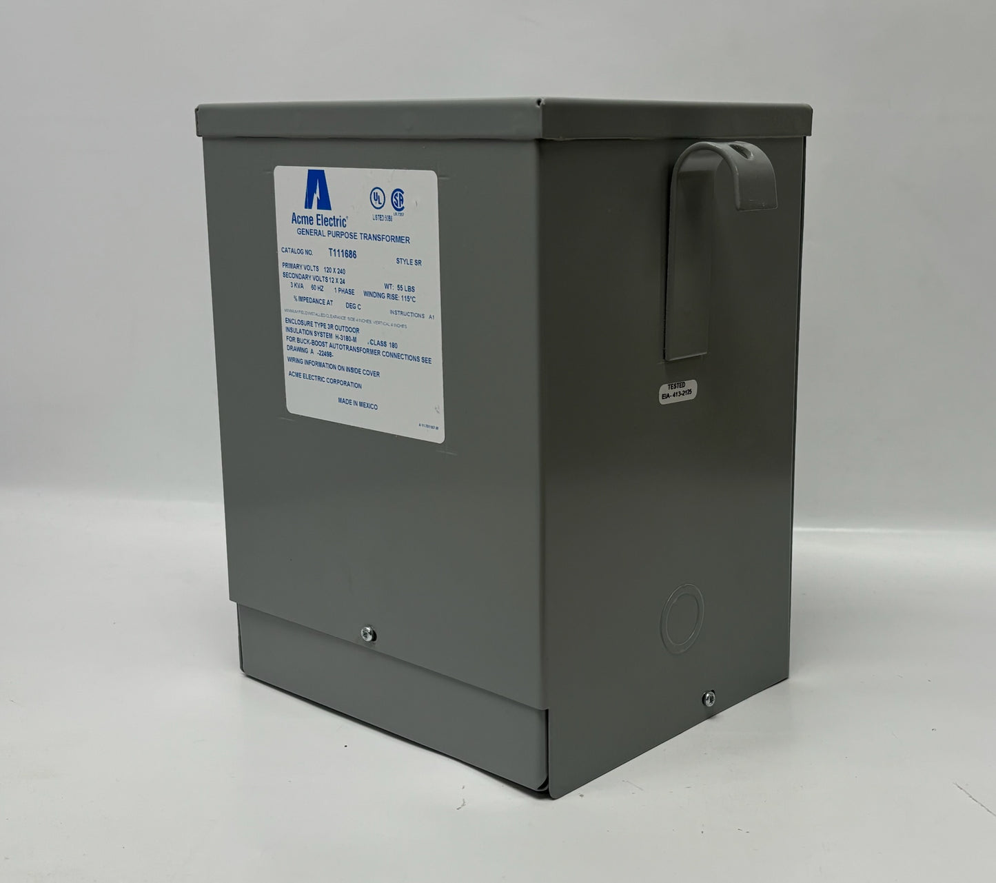 Acme T111686 3 kVA Encapsulated Single-Phase Buck-Boost Transformer 120/240V