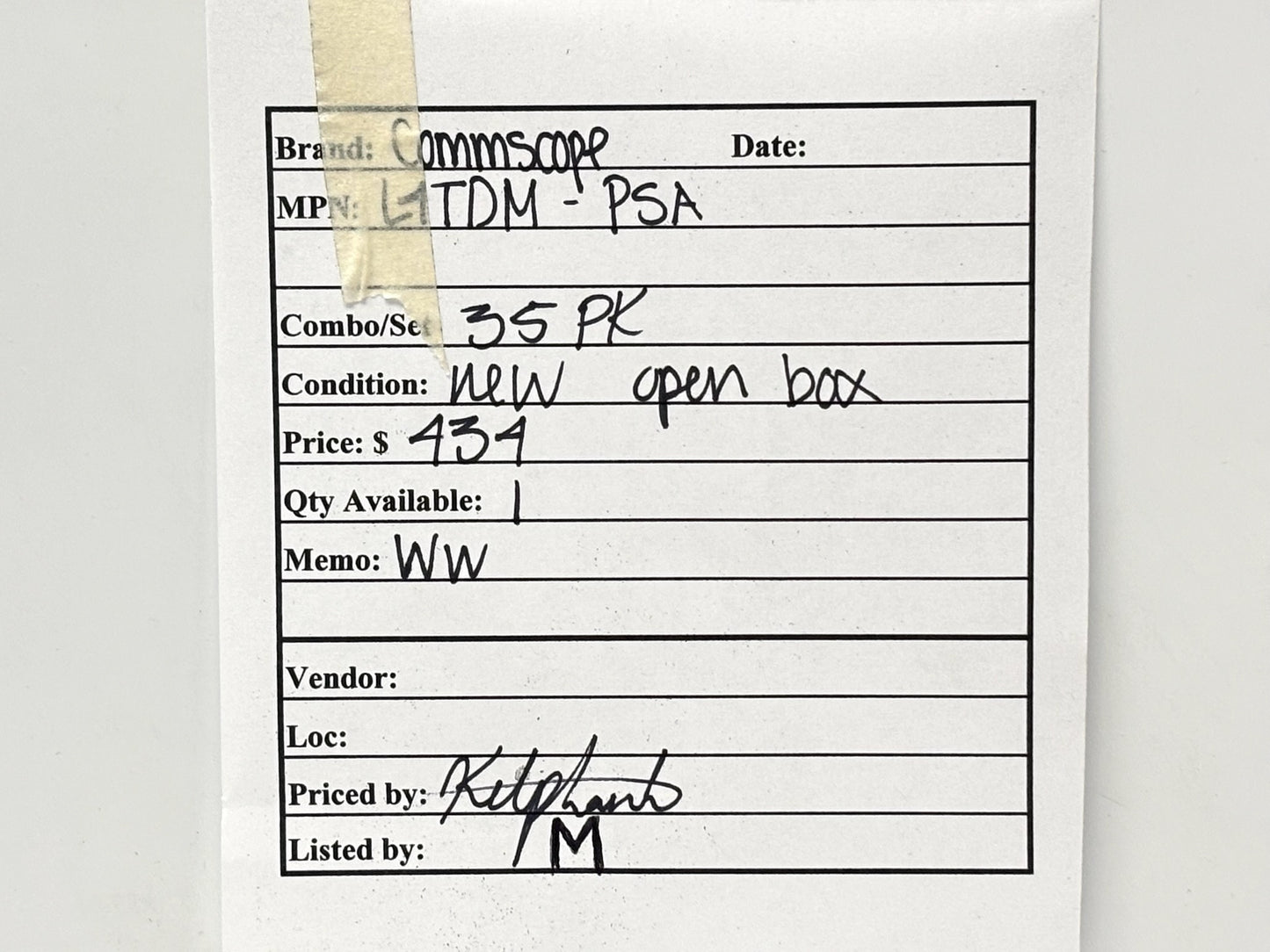 35PK CommScope L4TDM-PSA 7-16 DIN Male Positive Stop Connector