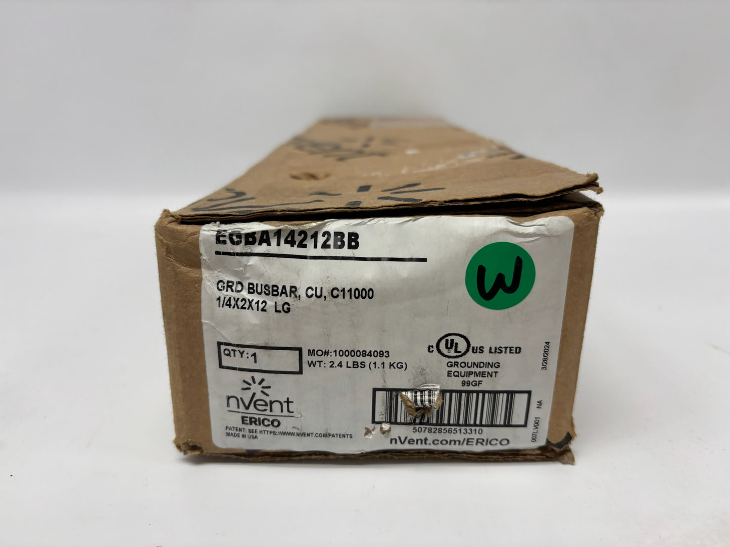 nVent Caddy EGBA14212BB Copper Grounding Busbar With Insulators and Brackets