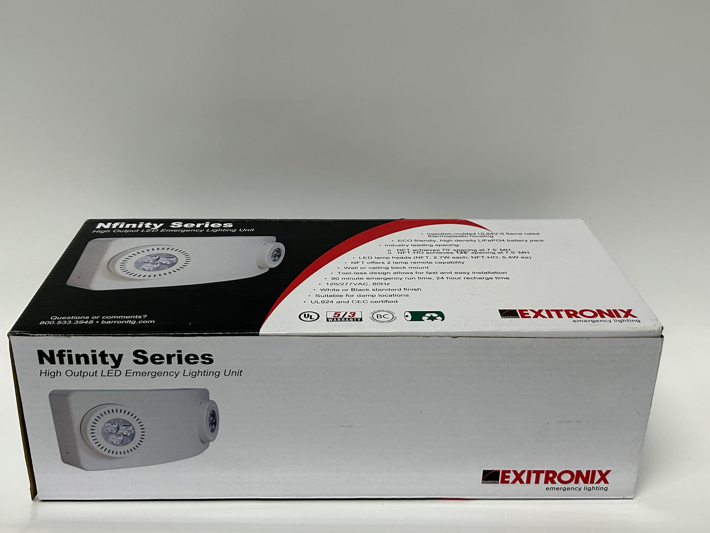 EXITRONIX NFT-HO-W High Output LED Emergency Lighting Unit