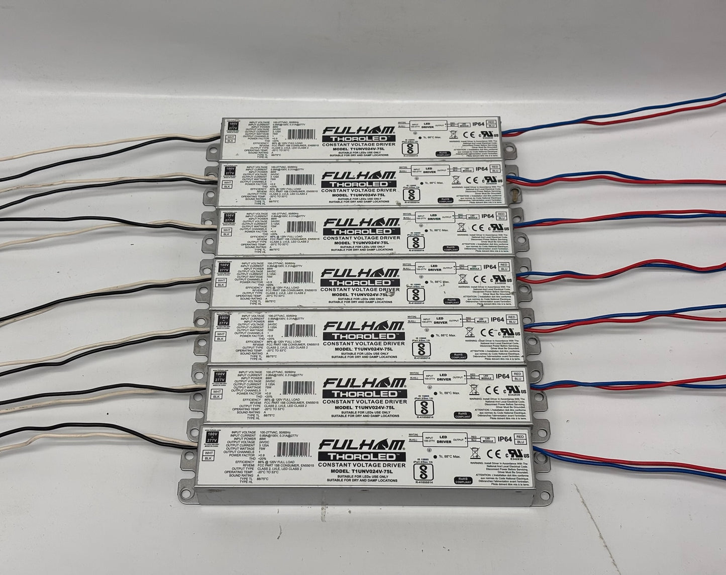 7 Pk Fulham T1UNV024V‑75L 75W Constant Voltage LED Driver