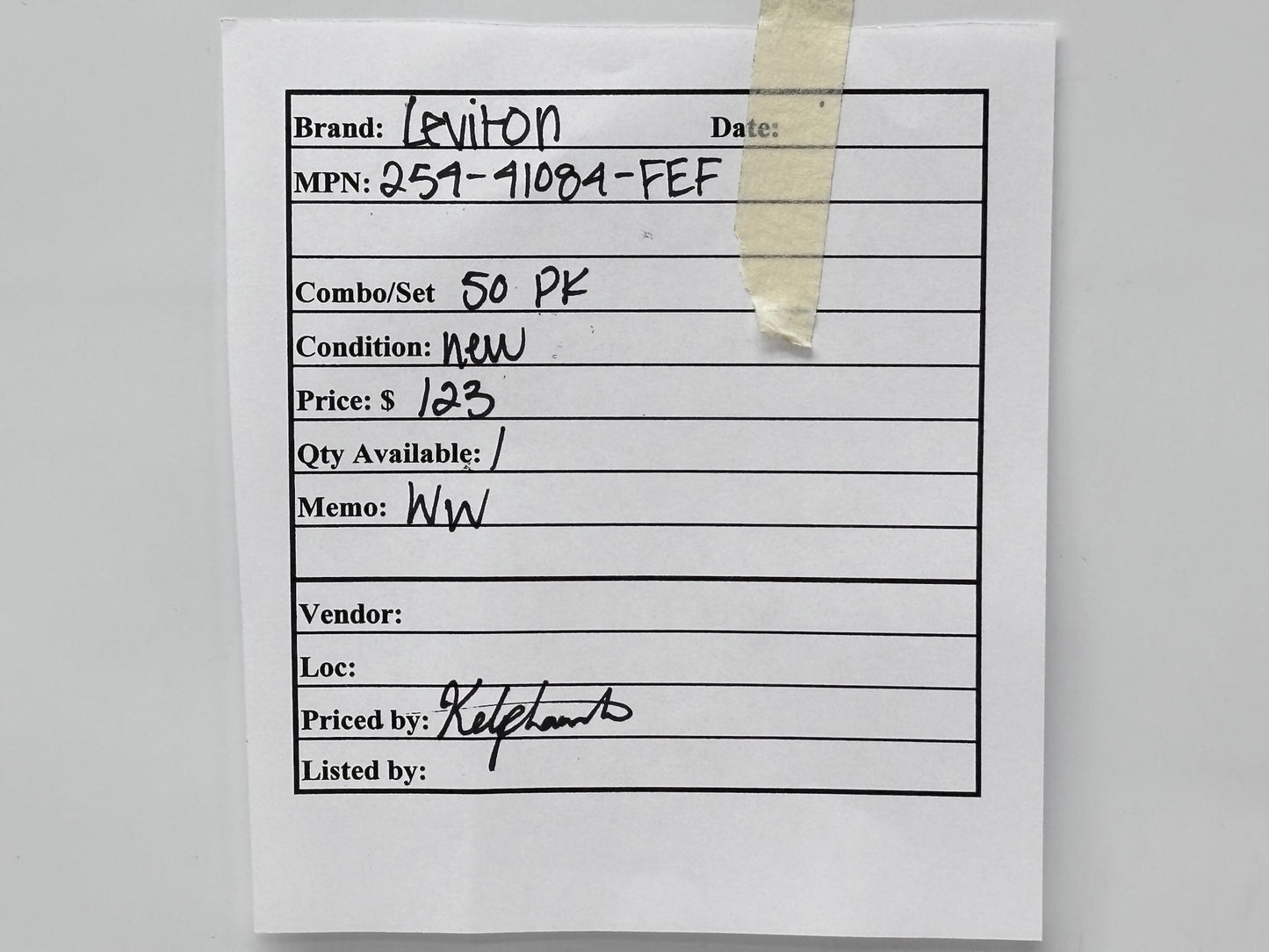 50 PK Leviton 41084‑FEF QuickPort F‑Connector — Female-to-Female 75 Ω Snap-In Adapter