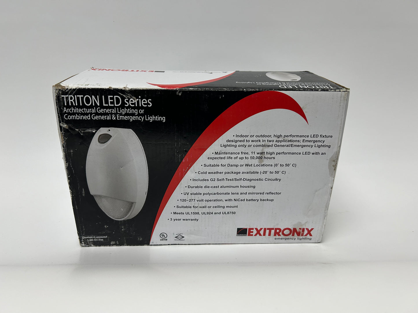 Exitronix TRL-ACEM-WH Indoor/Outdoor Architectual Die Cast Led Emergency Light