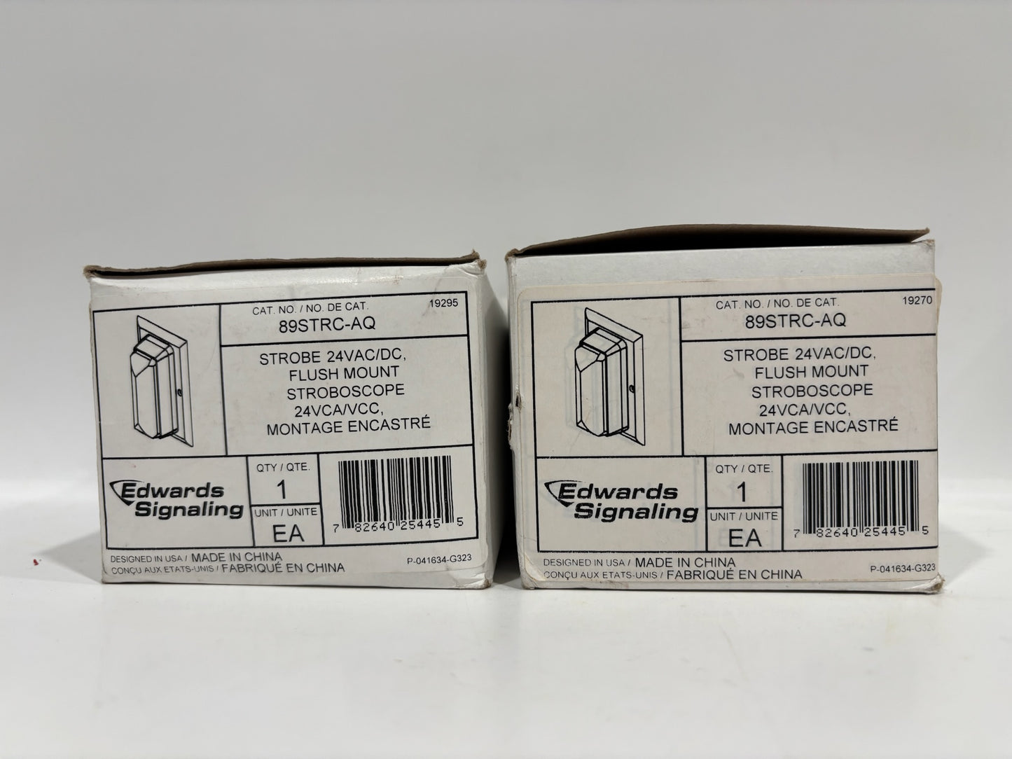 New 2PK Edwards Signaling Flush Mount StrobeScope 24 Vac 89STRC-AQ