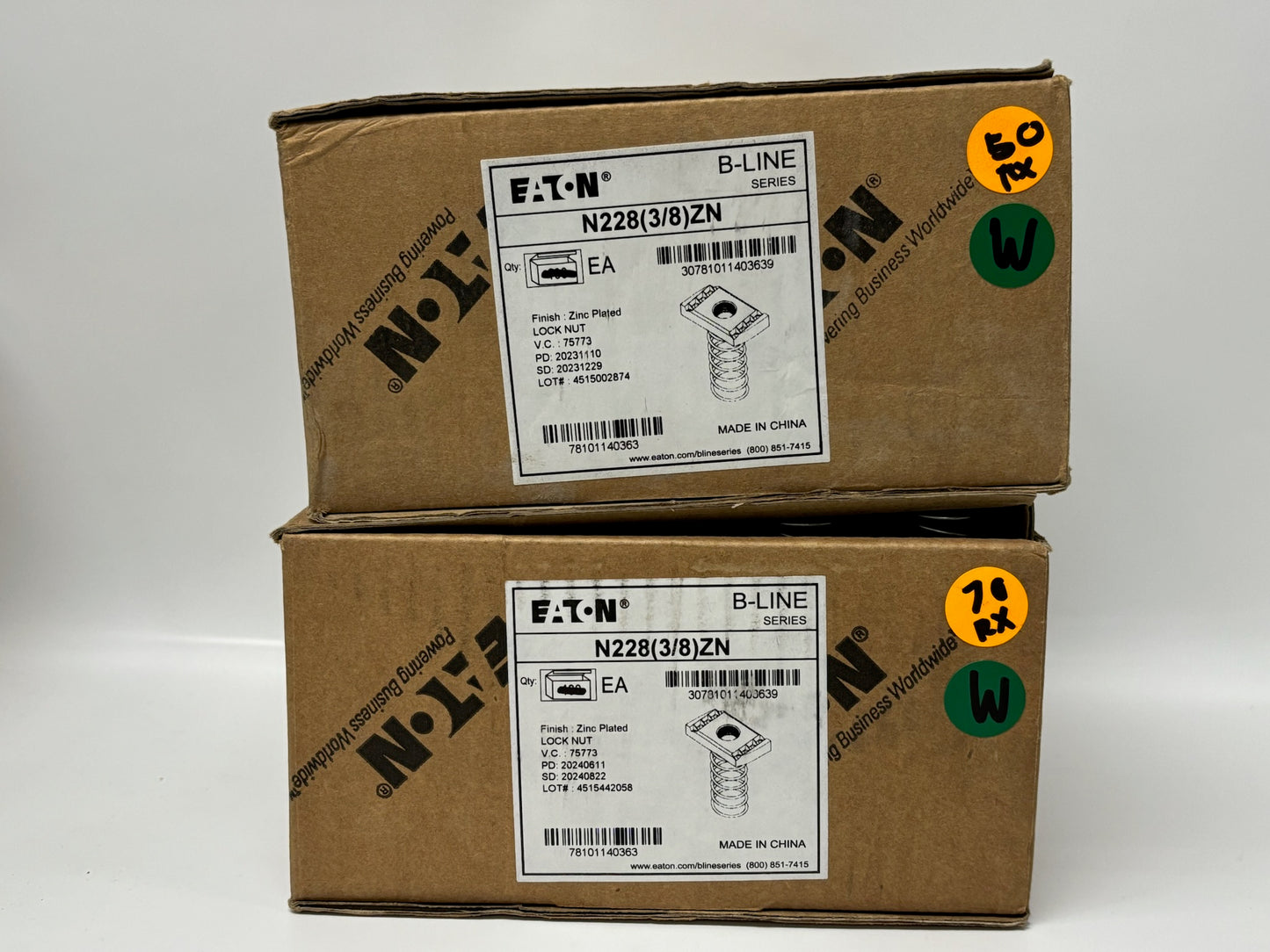Eaton B-Line N228(3/8)ZN Zinc Plated 3/8-16 Spring Nut for Strut