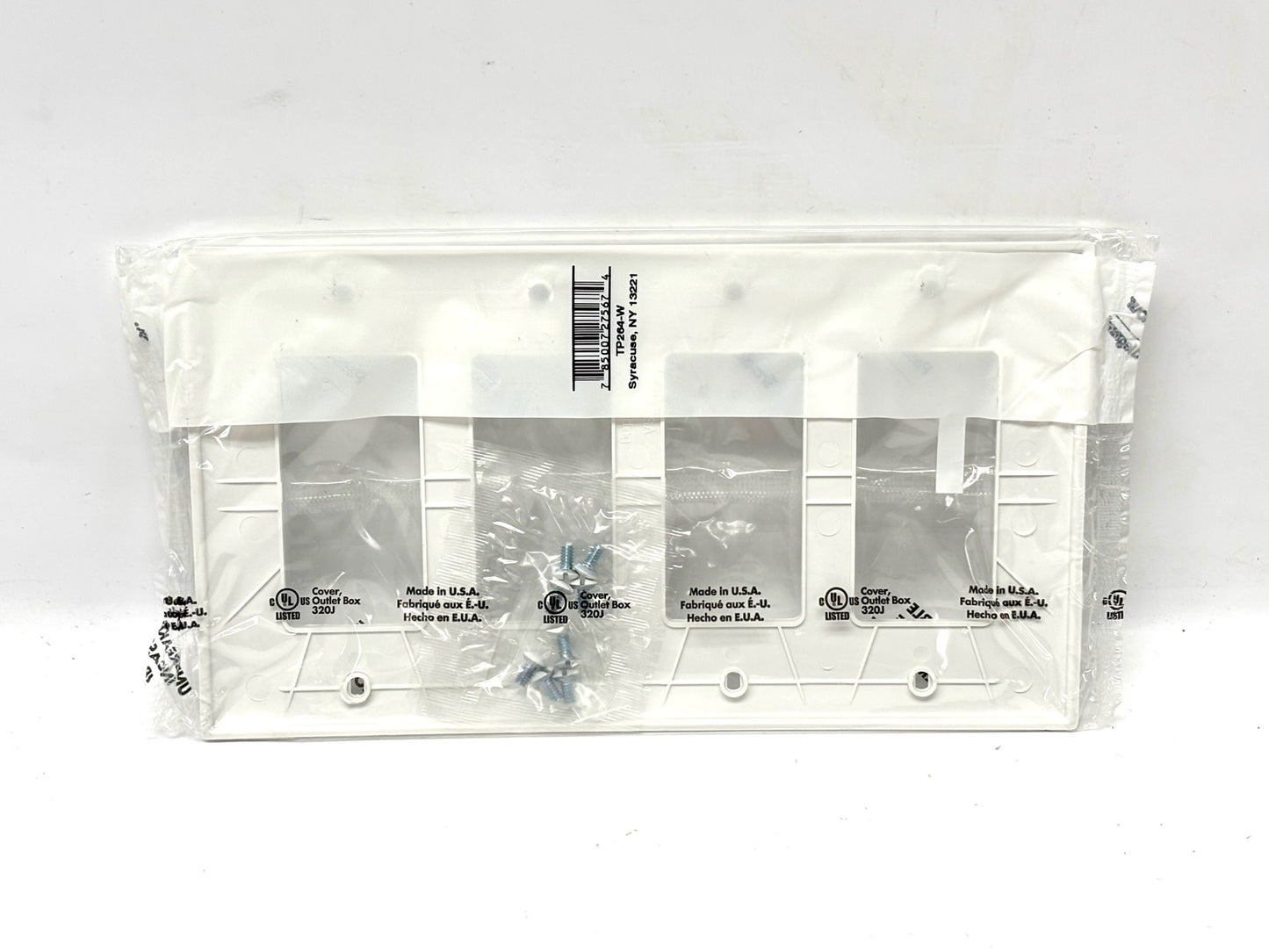 30PK Legrand TP264‑W 4‑Gang Decorator Wall Plate