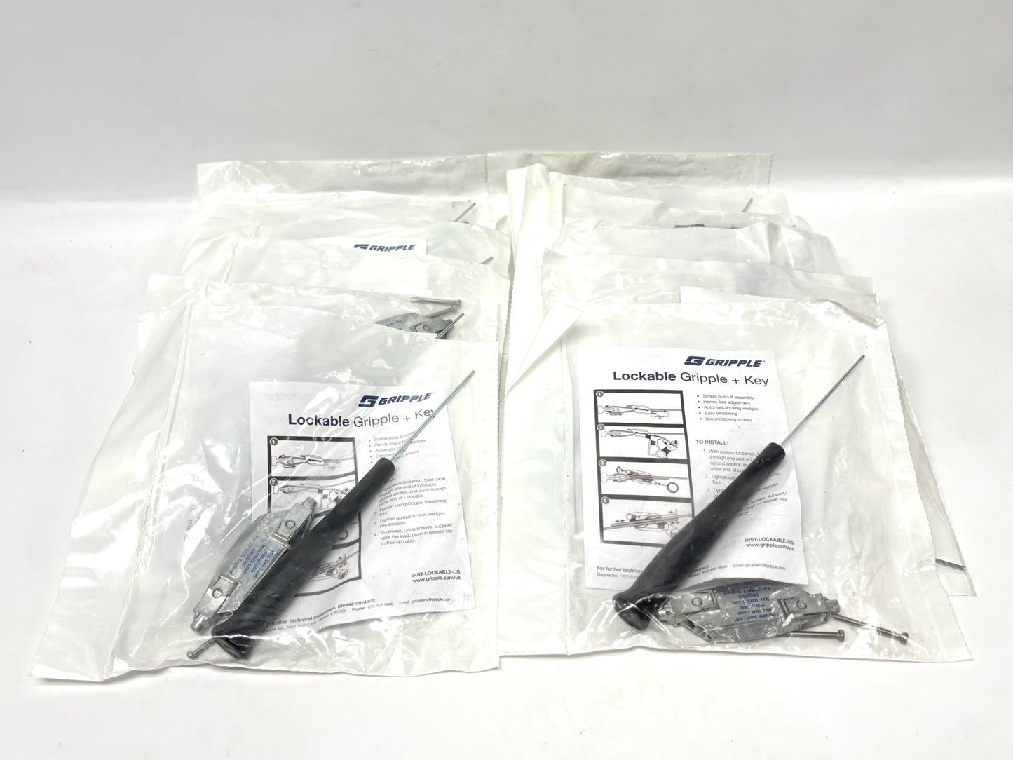 12PK Gripple Lockable Hanger – Heavy-Duty One-Time Cable Termination Clamp