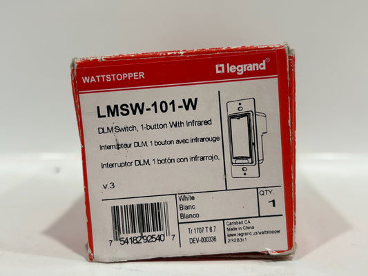 New Legrand LMSW-101-W DLM Switch, 1 Button with Infrared