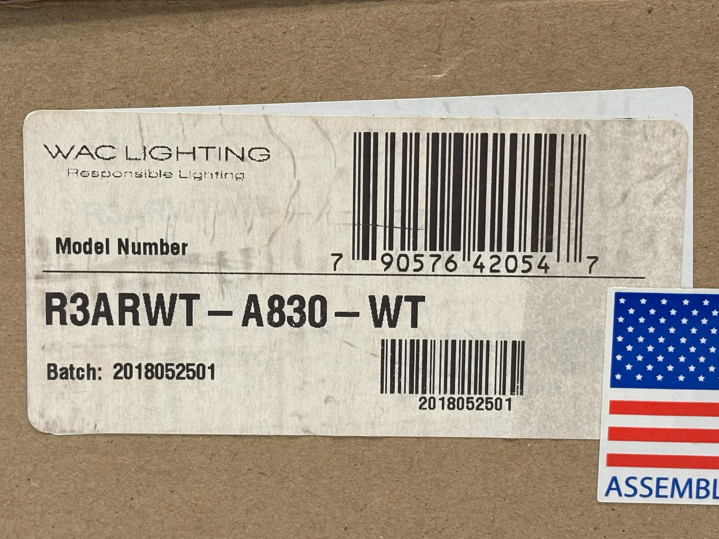 WAC Lighting R3ARWT-A830-WT Aether 3.5" LED Wall Wash Trim – White