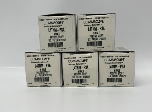5 Pk CommScope L4TNM-PSA Type N Male Connector for ½-In Coaxial Cable