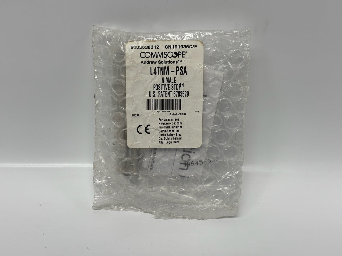 3 Pk Commscope L4TNM-PSA Type N Male Positive Stop RF Connector for 1/2” Cable