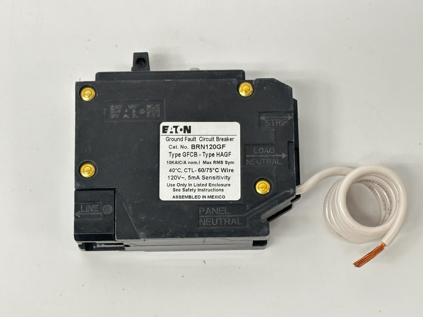 Eaton BRN120GF 20A Single-Pole GFCI Circuit Breaker – 120/240V