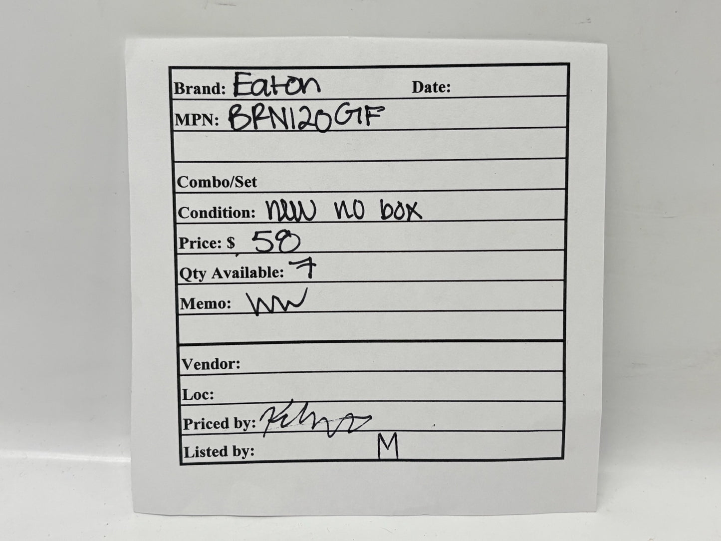 Eaton BRN120GF 20A Single-Pole GFCI Circuit Breaker – 120/240V