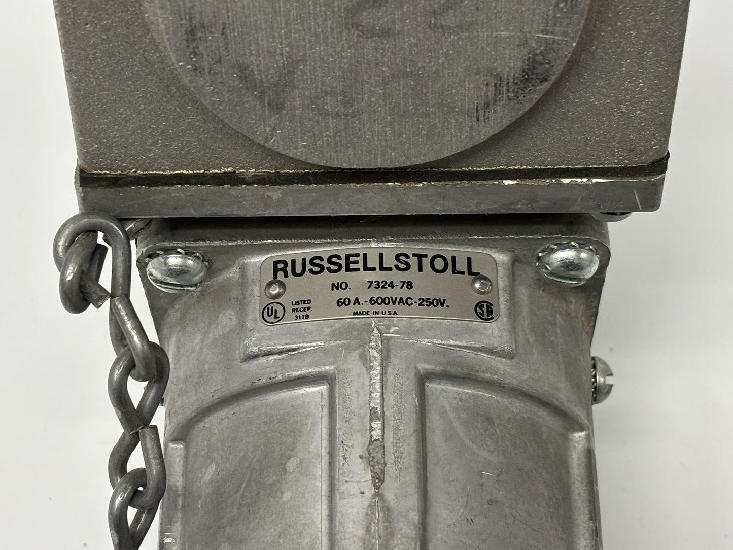 Russellstoll 7324-78 3 Pole 4 Wire Receptacle 60A 600VAC 250 VDC (Single)