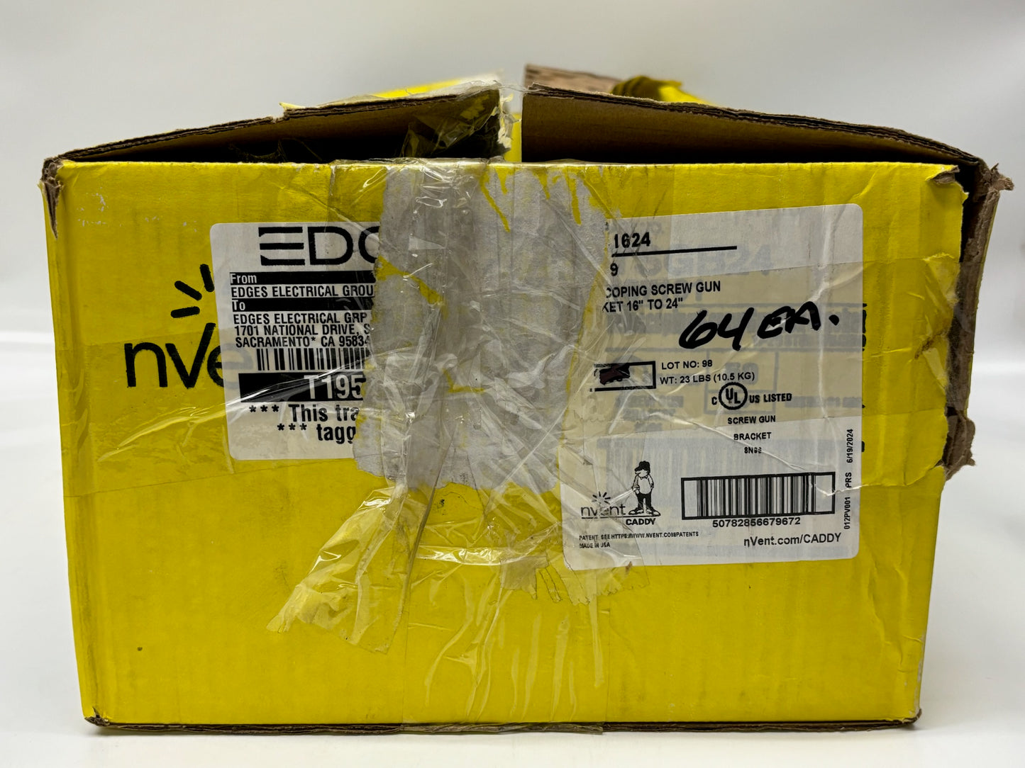 62 Pk nVent CADDY TSGB1624 Telescoping Screw Gun Box Bracket for Stud Support