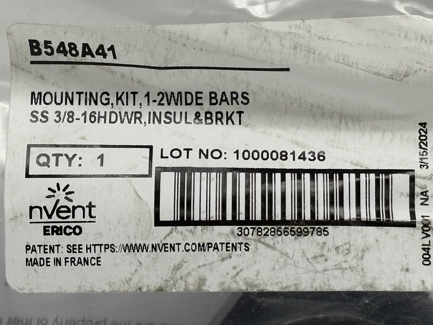 nVent CADDY EGBA1421BB Copper Grounding Busbar Assembly 2" x 12"
