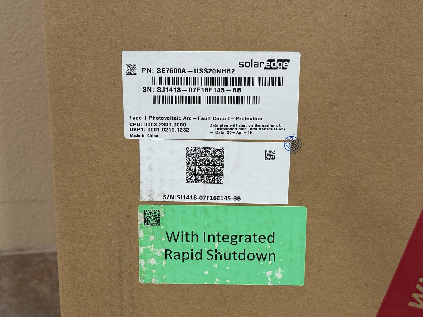 SolarEdge SE7600A-USS20NHB2 7.6 kW Single-Phase StorEdge Hybrid Solar Inverter